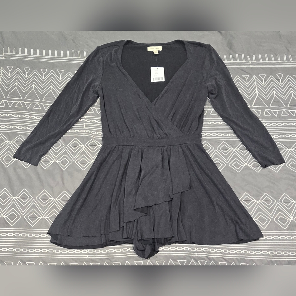 silence + noise NWT Long-Sleeve Wrap Romper